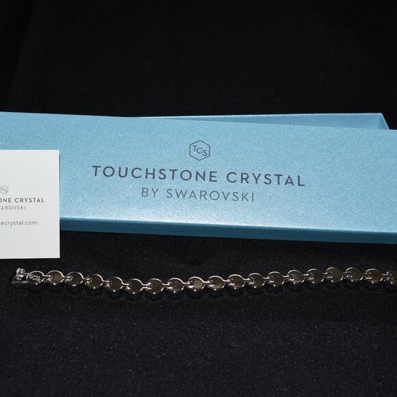 Touchstone Crystal by Swarovski Dark Purple Ice Bracelet 1227B  New in Box - Picture 2 of 5